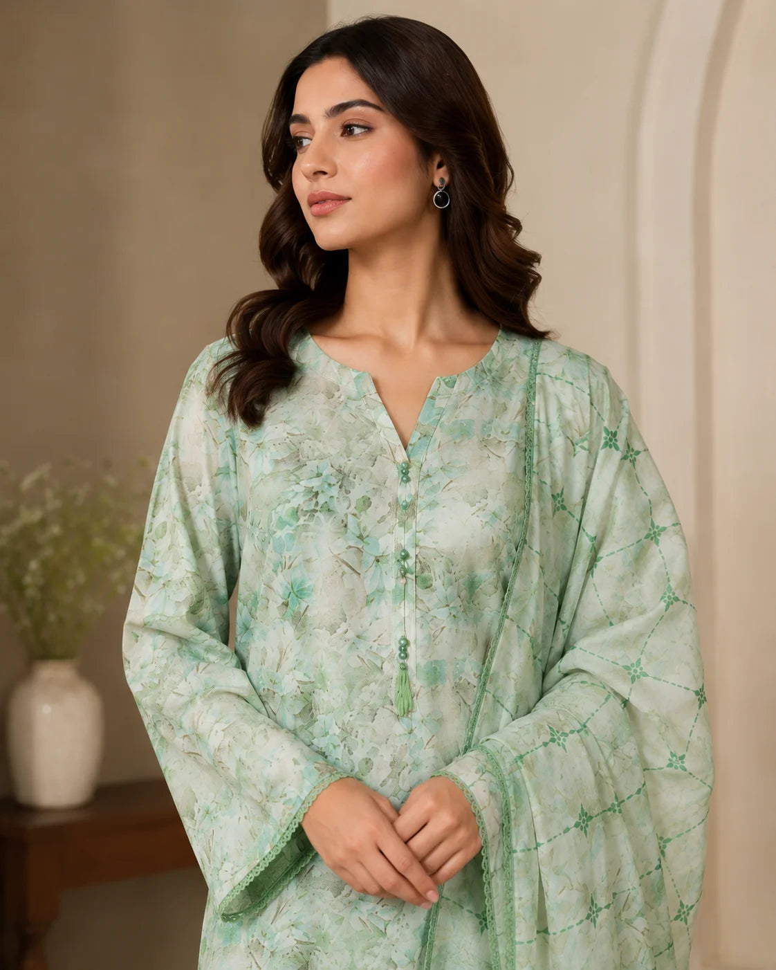 Velvet Touch Fine Threadwork 3-Piece Ready to Wear