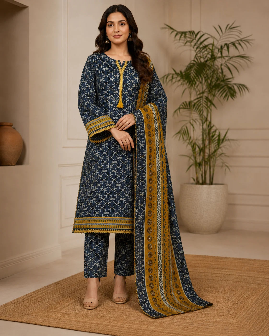 Celestial Glam Designer Schiffli 3-Piece Ready to Wear