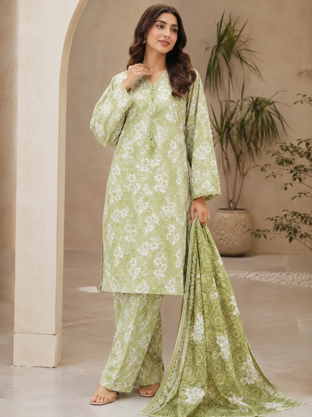 Subtle Delight Designer Embroidered 3-Piece Ready to Wear