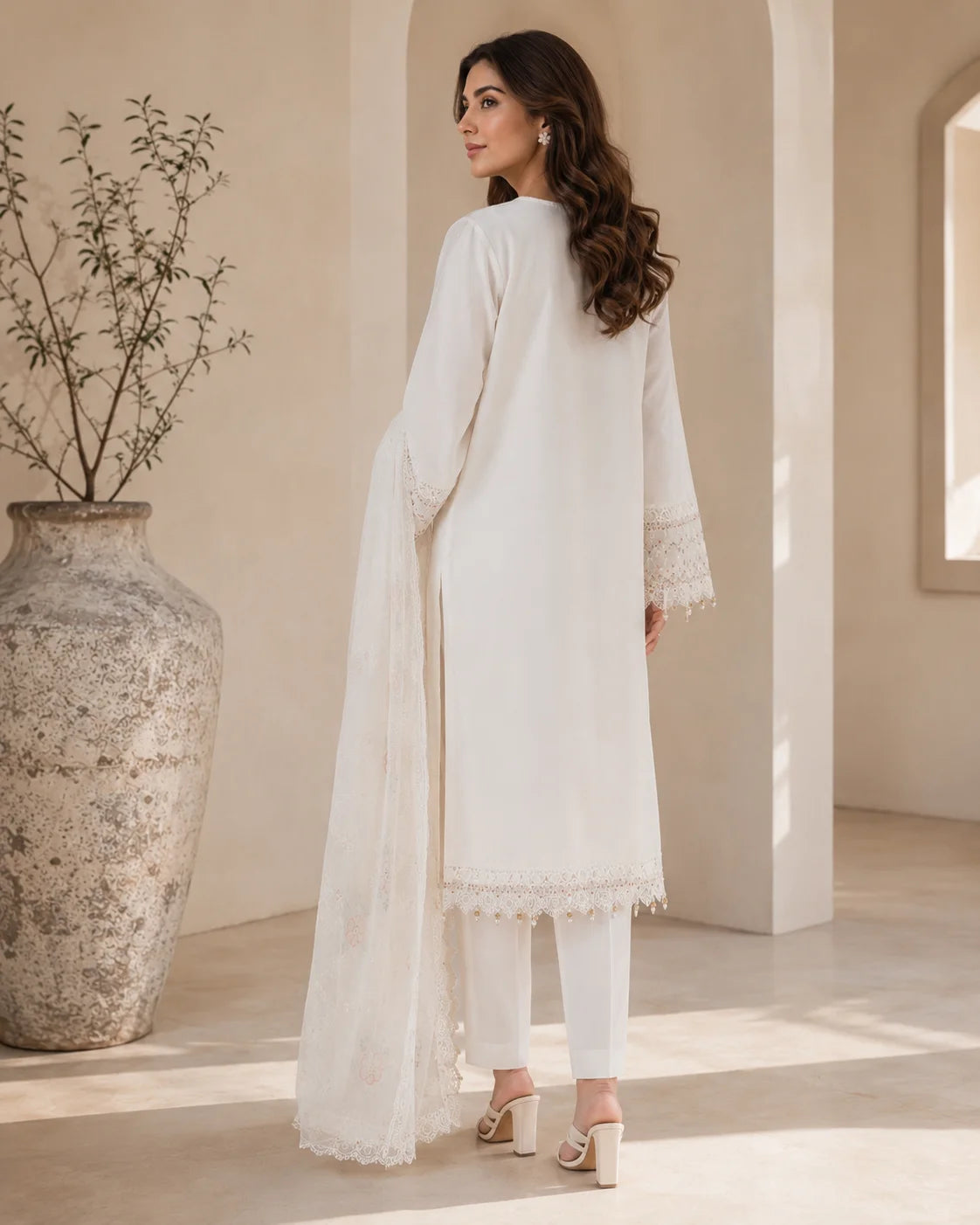Blossom Poetry Premium Embroidered 3-Piece Ready to Wear