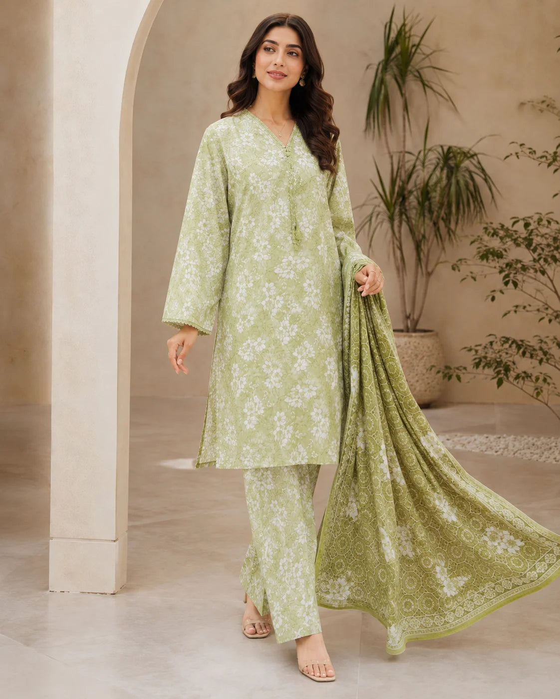 Subtle Delight Designer Embroidered 3-Piece Ready to Wear