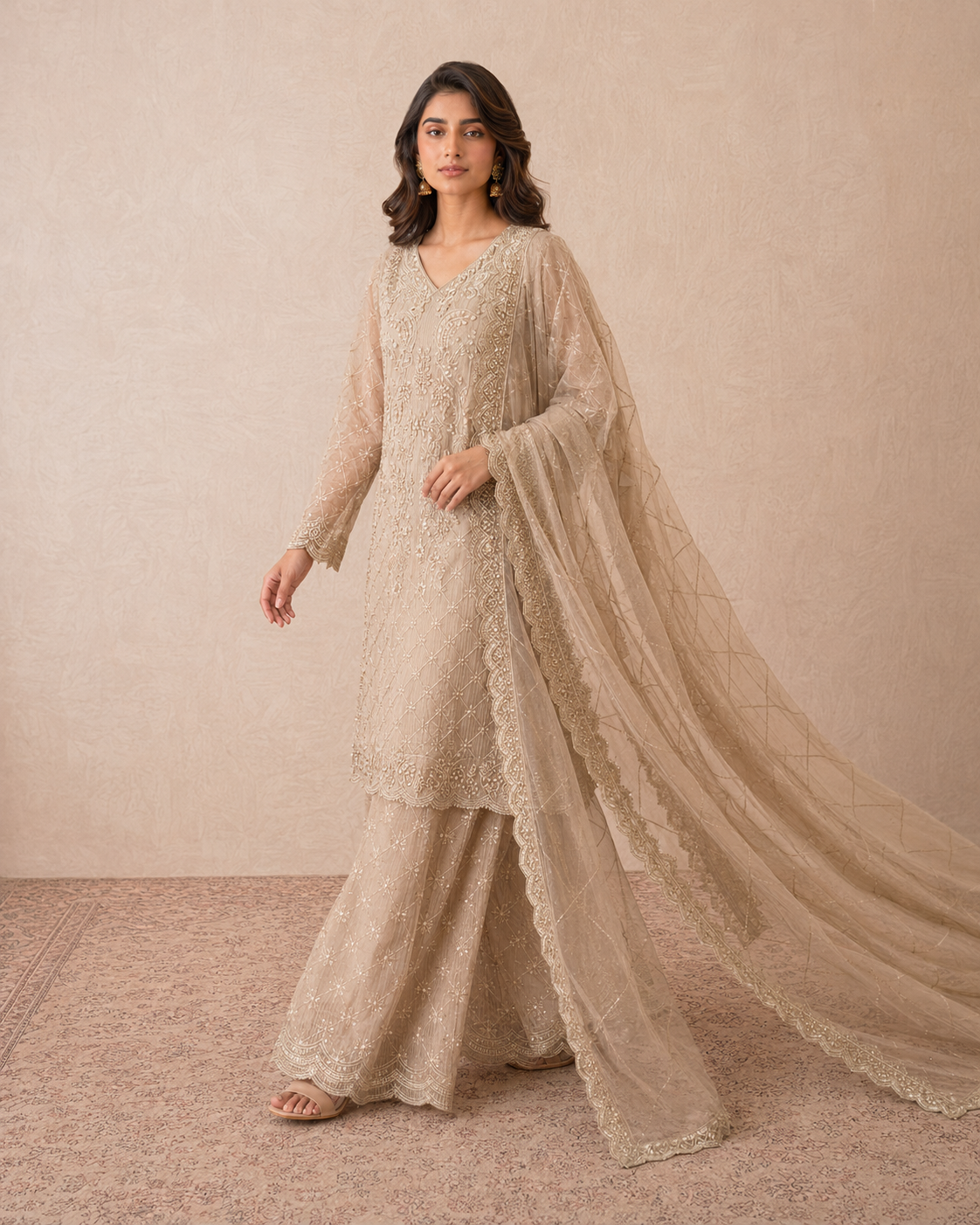 Modern Heritage Traditional Embroidered 3-Piece Stitched