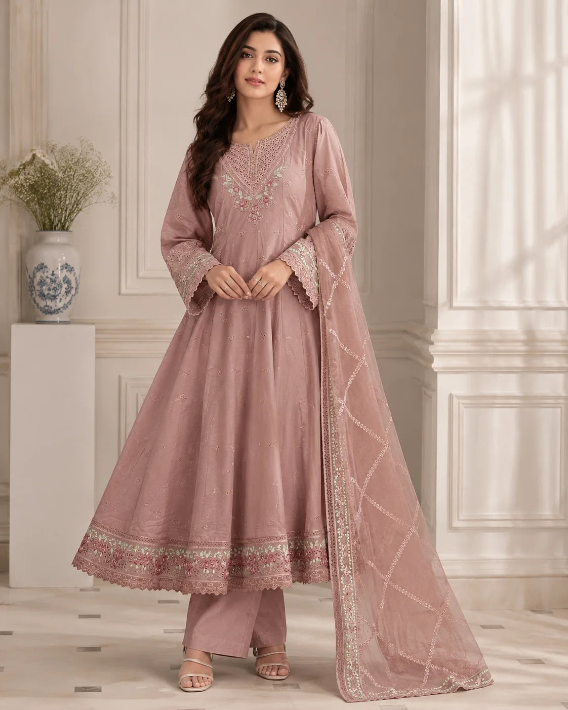 Urban Royalty Contemporary Embroidered 3-Piece Stitched