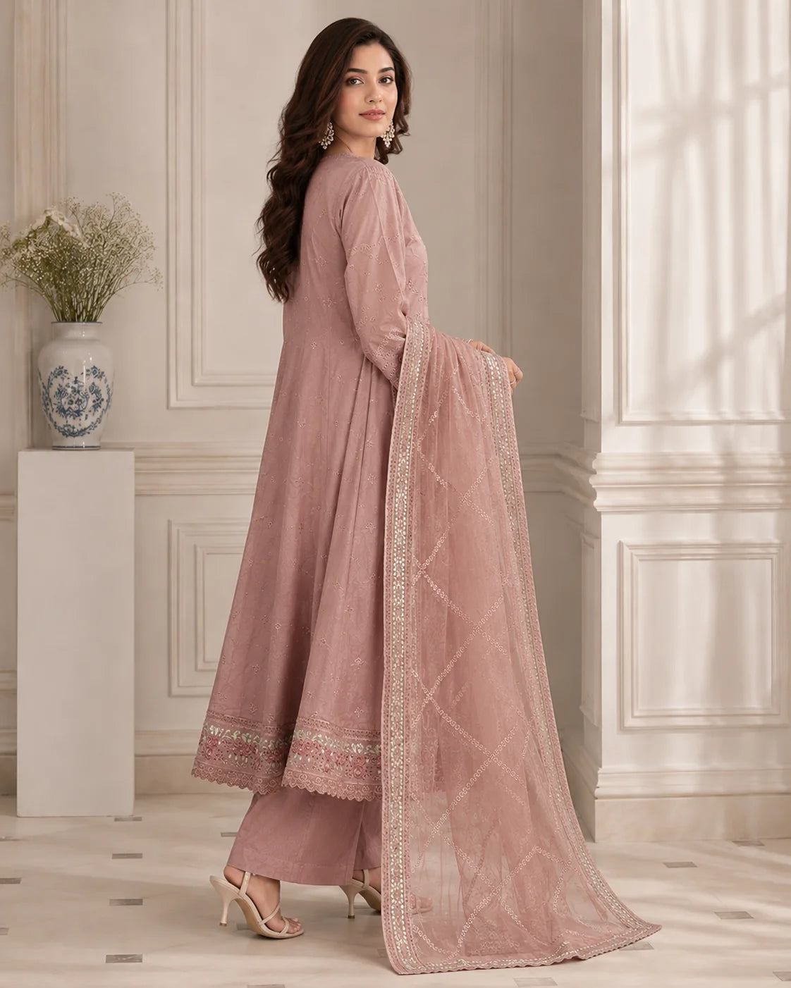 Urban Royalty Contemporary Embroidered 3-Piece Stitched