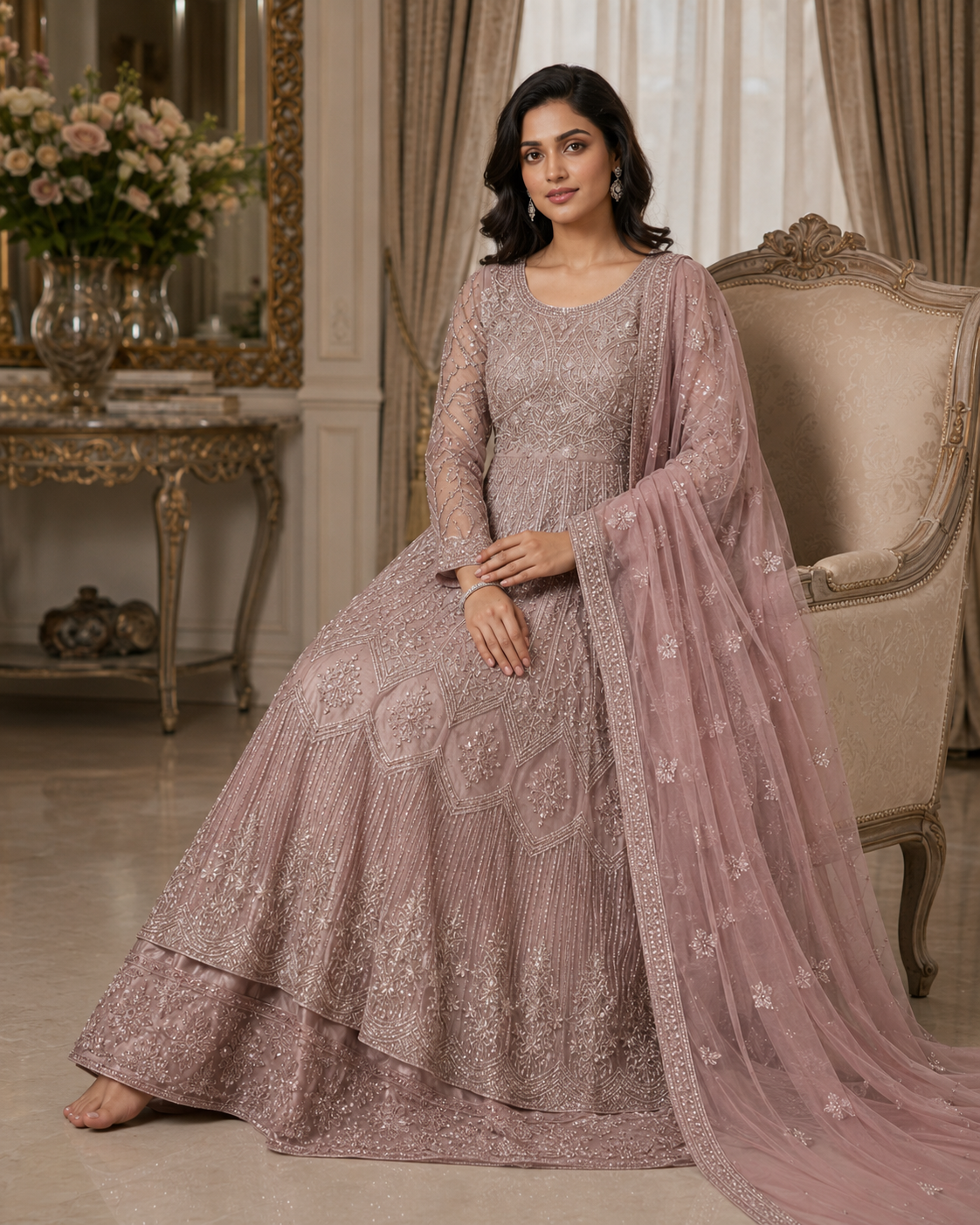 Solstice Elegance Luxury Embroidered 3-Piece Ready to Wear