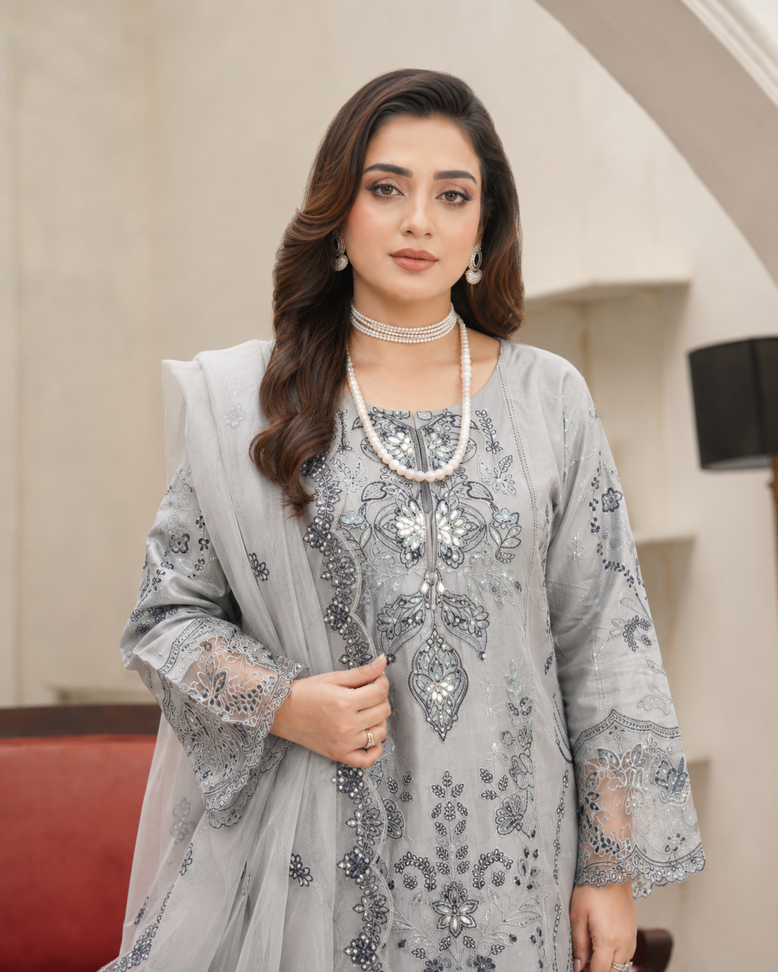 Royalty Unfolded Festive Schiffli 3-Piece Ready to Wear