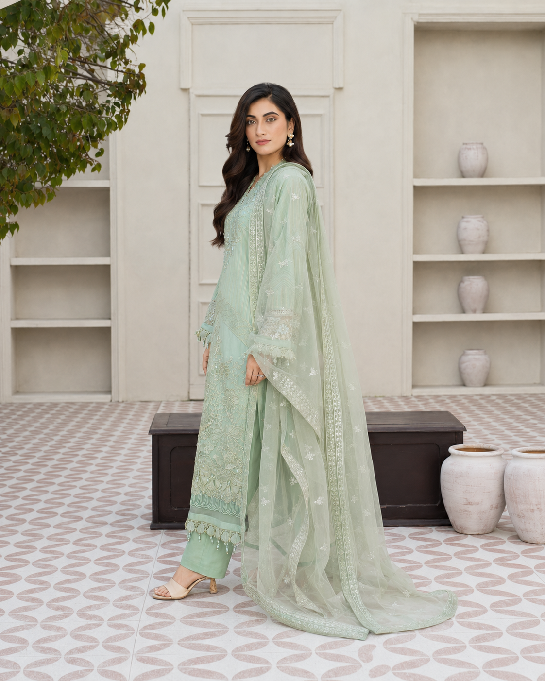 Pure Elegance Designer Stitched 3-Piece Lawn