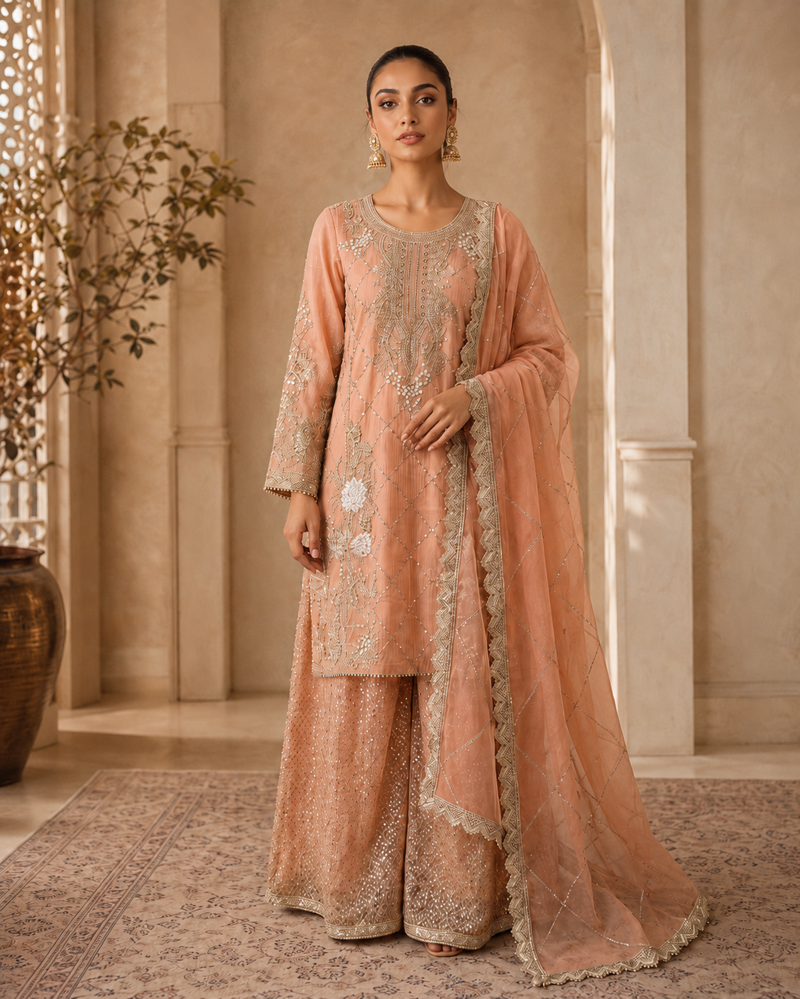 Graceful Allure Designer Stitched 3-Piece Suit