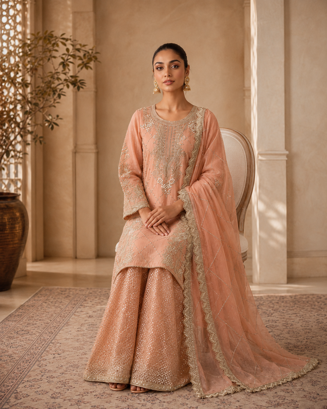 Graceful Allure Designer Stitched 3-Piece Suit