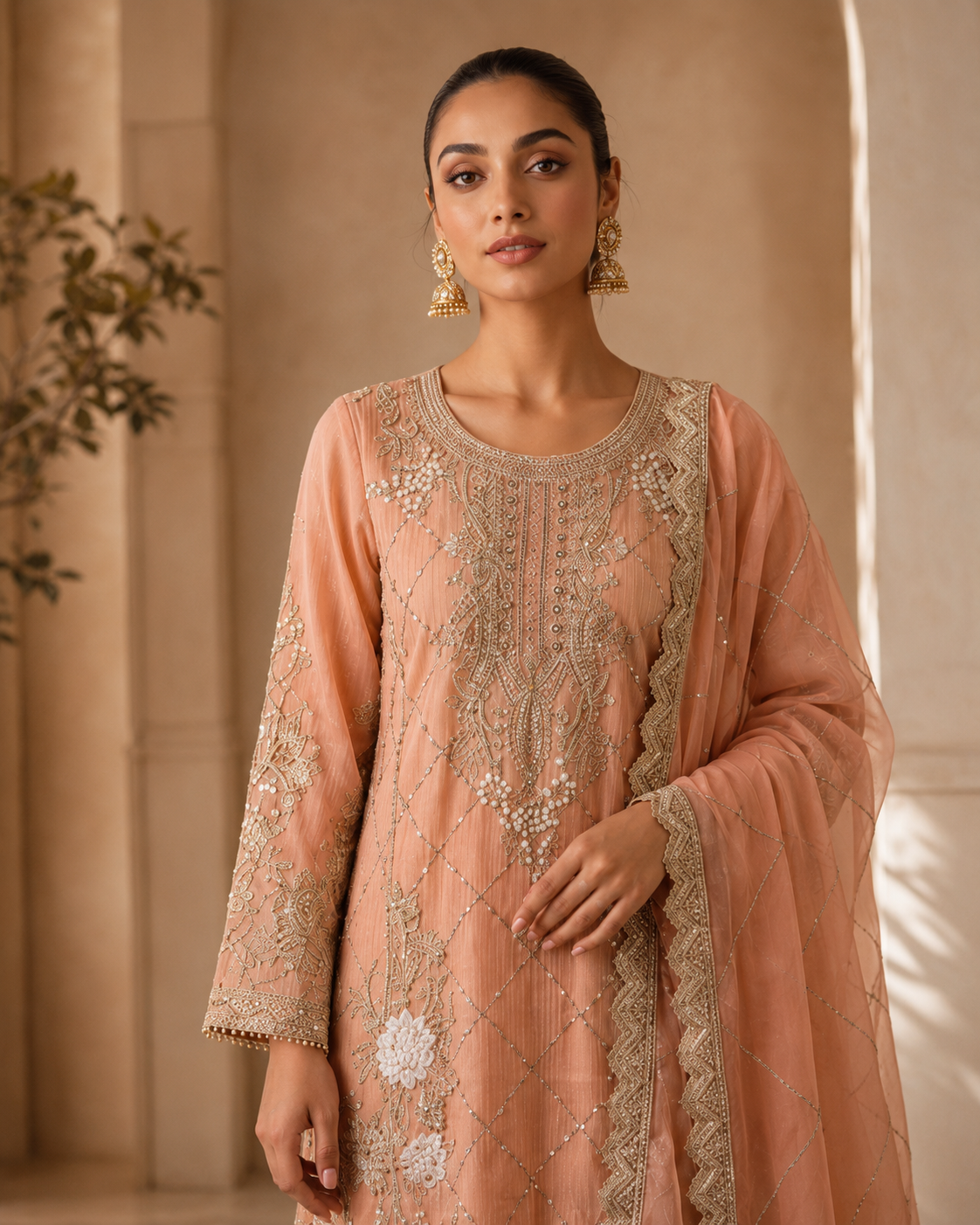 Graceful Allure Designer Stitched 3-Piece Suit