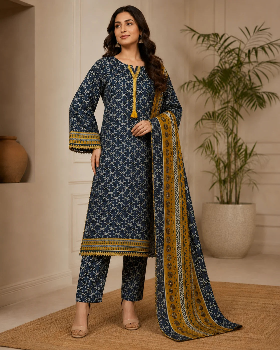 Celestial Glam Designer Schiffli 3-Piece Ready to Wear