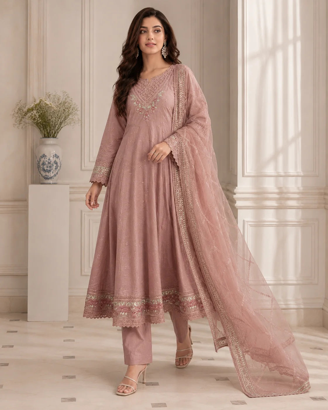 Urban Royalty Contemporary Embroidered 3-Piece Stitched