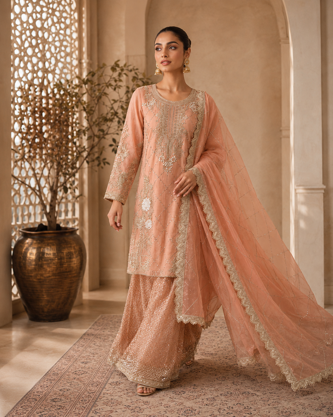 Graceful Allure Designer Stitched 3-Piece Suit