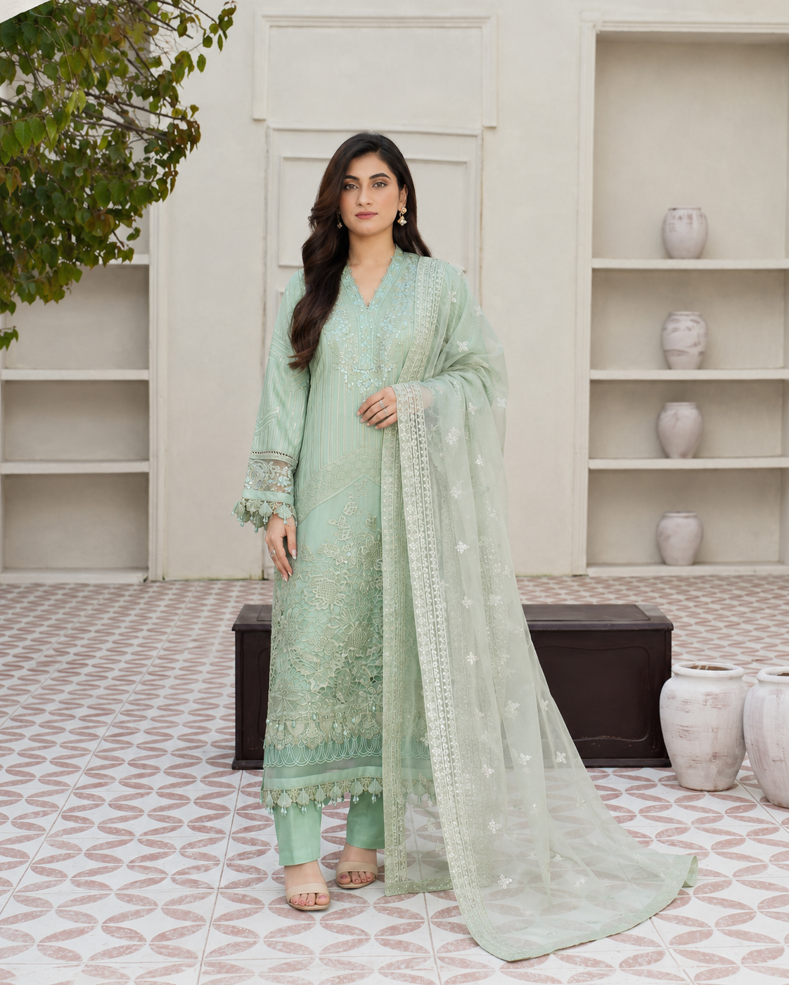 Pure Elegance Designer Stitched 3-Piece Lawn