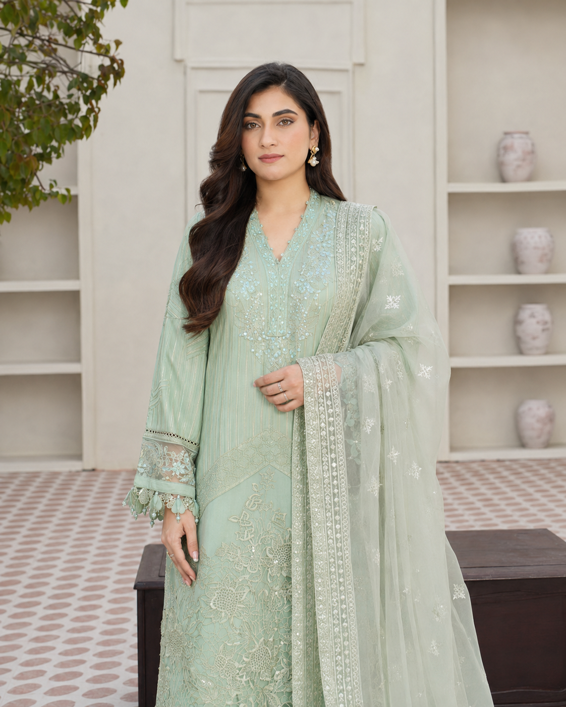 Pure Elegance Designer Stitched 3-Piece Lawn