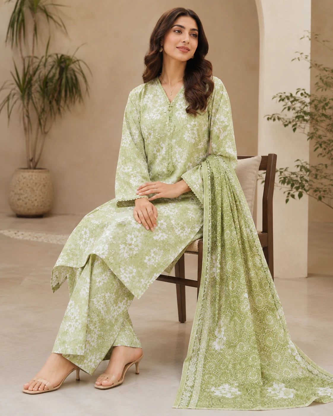 Subtle Delight Designer Embroidered 3-Piece Ready to Wear