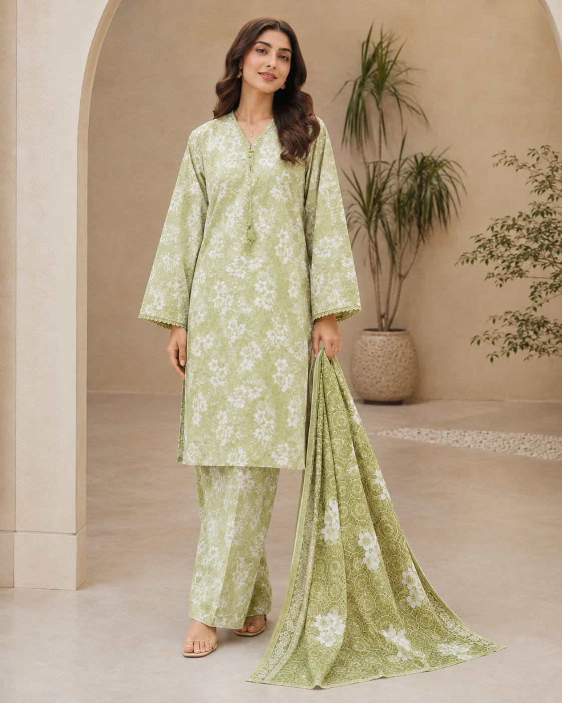 Subtle Delight Designer Embroidered 3-Piece Ready to Wear