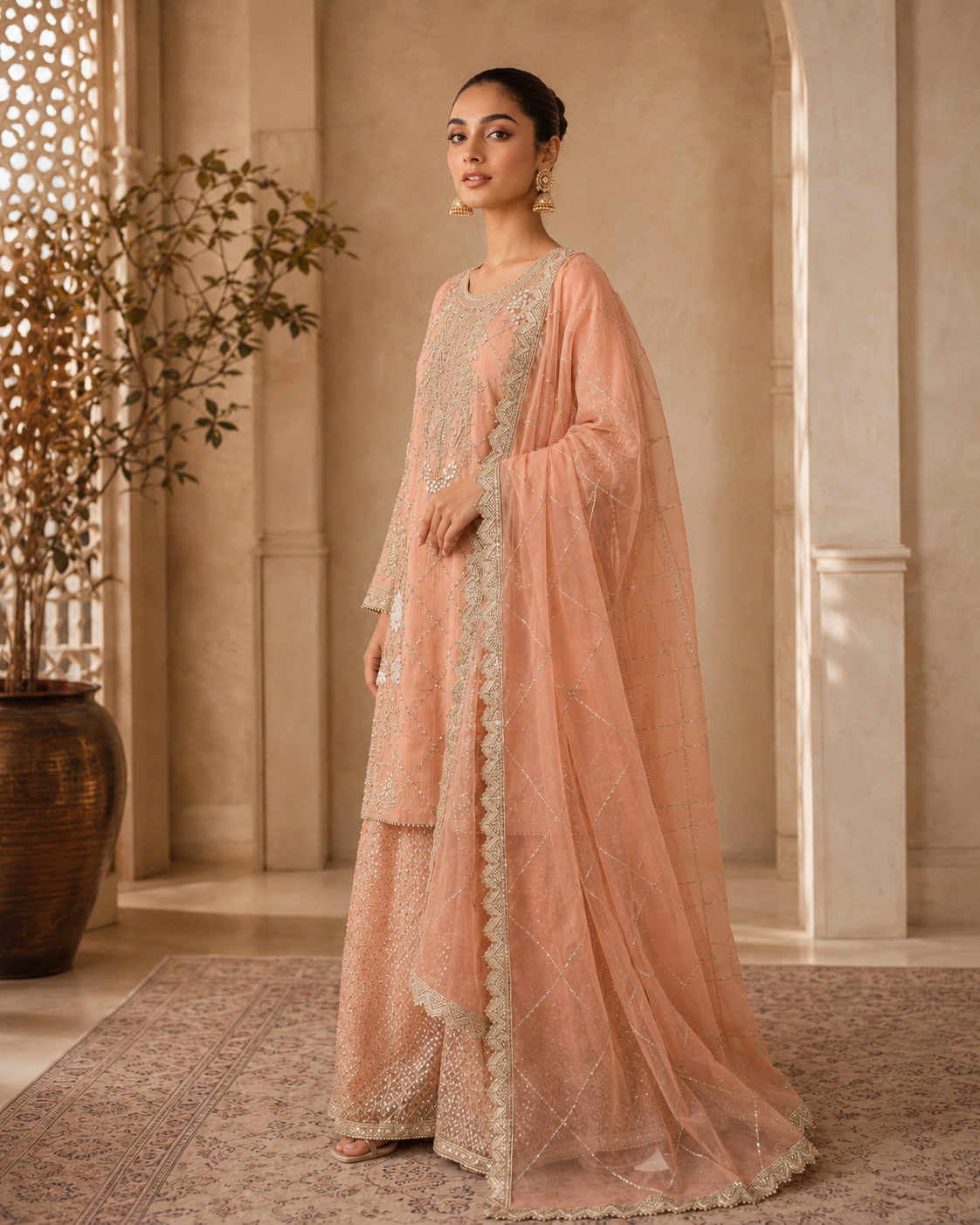 Graceful Allure Designer Stitched 3-Piece Suit