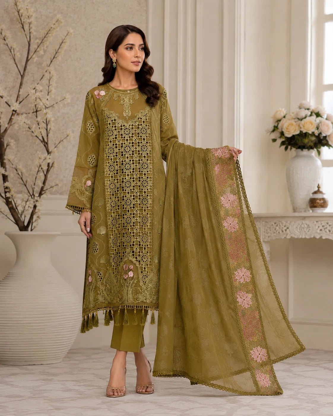 Regal Essence Fine Lawn 3-Piece Stitched Suit