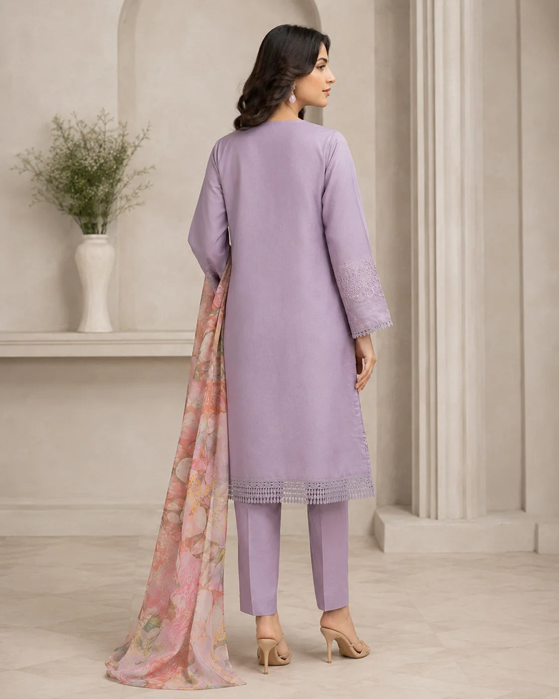 Enchanted Muse Luxury Printed & Embroidered 3-Piece Stitched