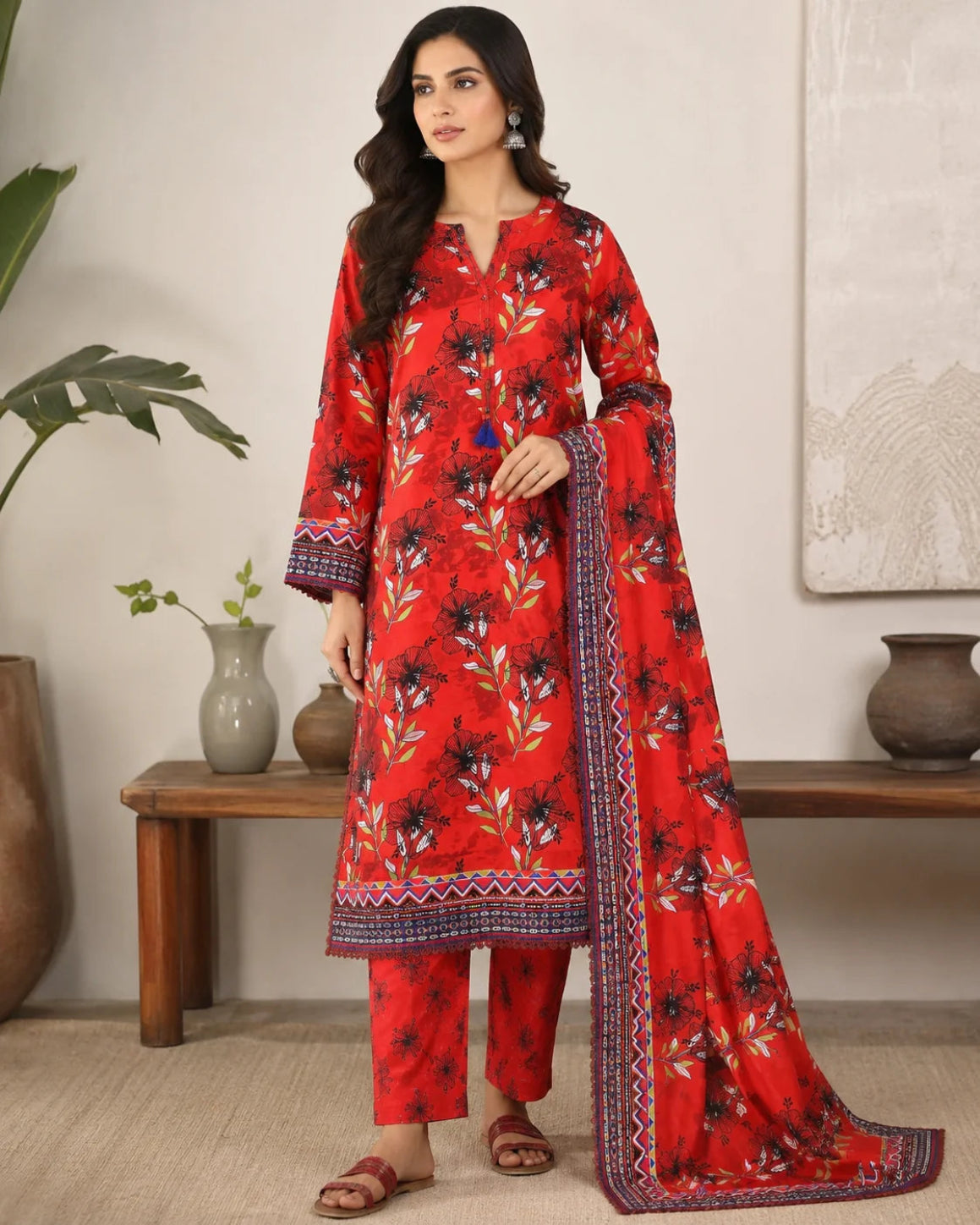 Mystical Drapes Chiffon Dupatta 3-Piece Ready to Wear
